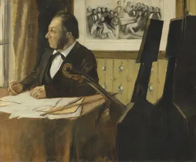 The Cellist Pilet av Edgar Degas