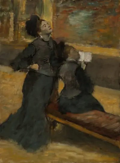 Visit to a Museum av Edgar Degas