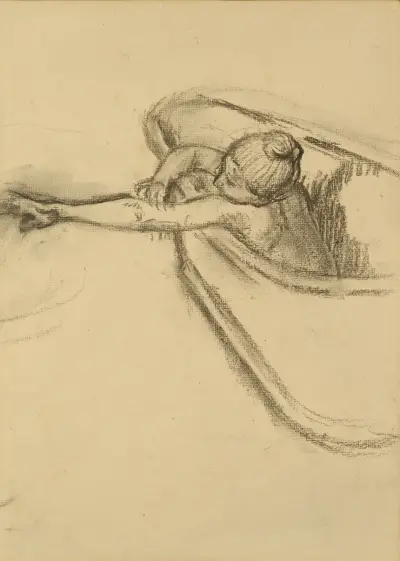 Woman in the Bath Drying her Arm av Edgar Degas