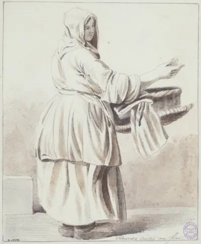 La marchande de pommes – nr 1 av Edmé Bouchardon