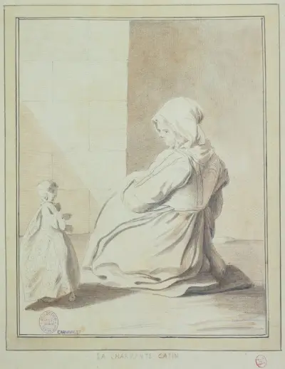 Les cris de Paris. La charmante Catin av Edmé Bouchardon