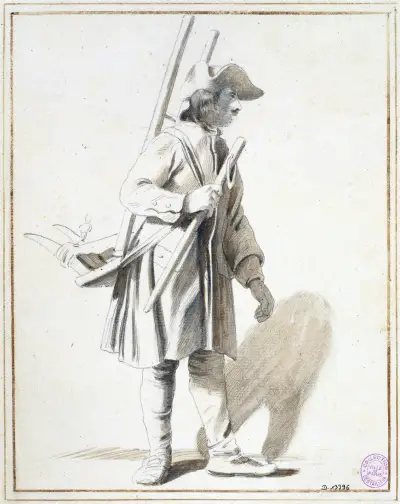 Portefaix, crocheteur av Edmé Bouchardon