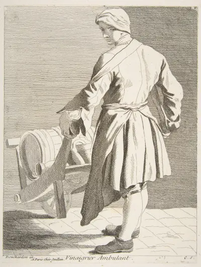Wandering Vinegar Seller von Edmé Bouchardon
