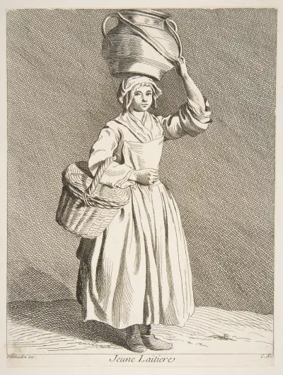 Junge Magd von Edmé Bouchardon