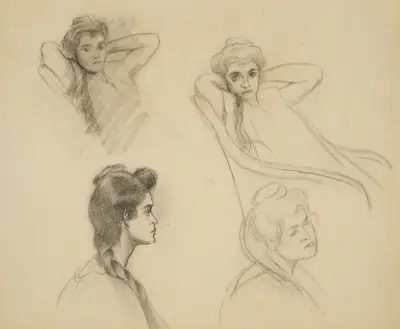 Studier av kvinna av Henri-Edmond Cross