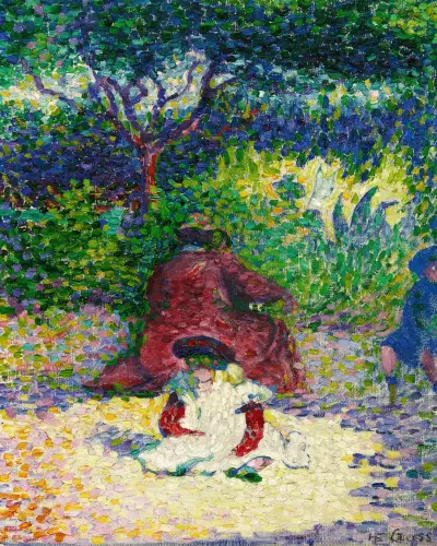 Barnet med det vita förklädet av Henri-Edmond Cross
