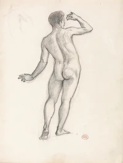 Male Nude av Henri-Edmond Cross