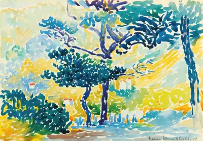 Paysage Provençal av Henri-Edmond Cross
