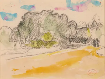 Promenade au bois de Boulogne av Henri-Edmond Cross
