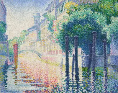Rio San Trovaso, Venedig av Henri-Edmond Cross