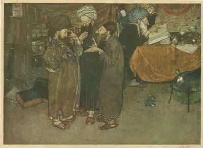 Vergebens wurden alle weisesten Ärzte des Landes zur Konsultation gerufen von Edmund Dulac