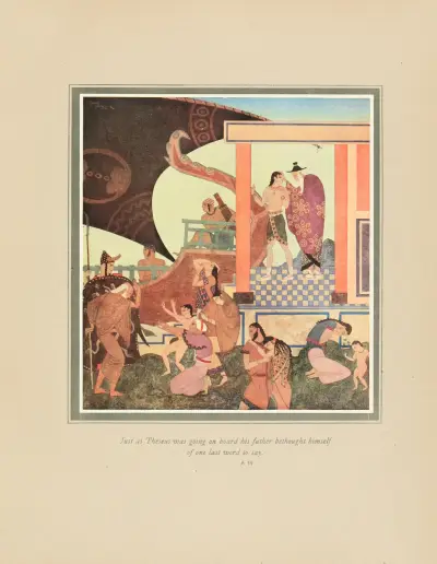 Just as Prince Theseus was going on board… av Edmund Dulac