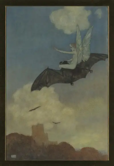 On the bat’s back I do fly After summer merrily av Edmund Dulac