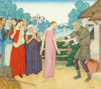 Klerkens berättelse, nr 1 Canterbury Tales, Griselda av Edmund Dulac