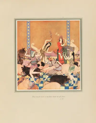 They made haste to wallow down upon all fours av Edmund Dulac