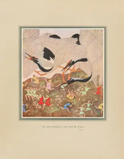 They were constantly at war with the Cranes av Edmund Dulac