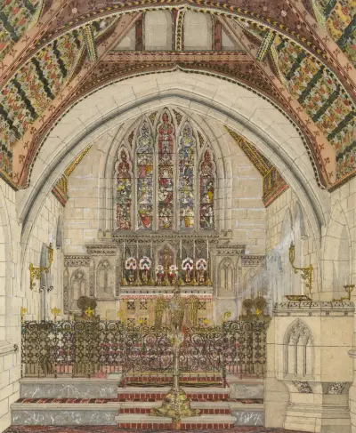 Design for Polychromatic Decoration of a Church – nr 1 av George Edmund Street