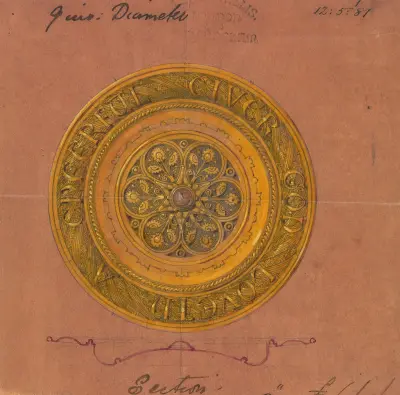 Designs executed for Jones and Willis, metal and wood-workers and church furniture manufacturers of Birmingham and London 6 av George Edmund Street