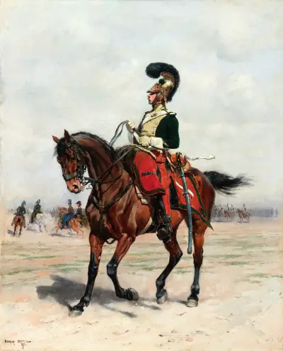 En kavalleriofficer av Jean-Baptiste Édouard Detaille