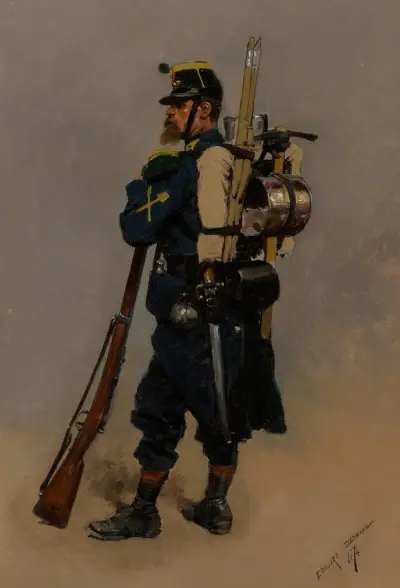 En linjeingenjör från fransk-tyska kriget av Jean-Baptiste Édouard Detaille