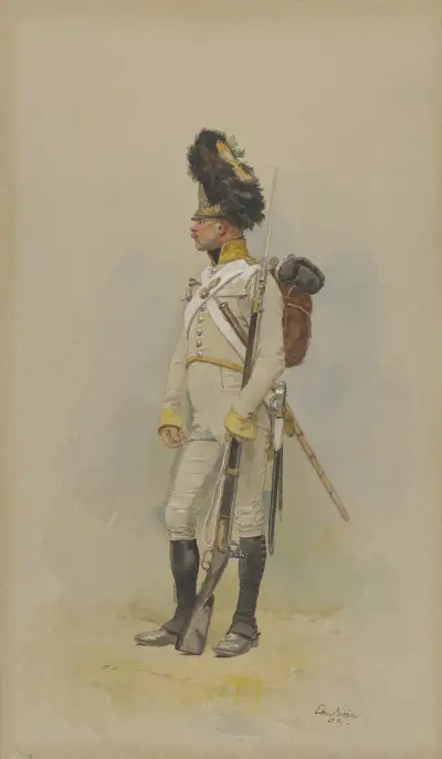 A Standing Grenadier of the Municipal Guard av Jean-Baptiste Édouard Detaille