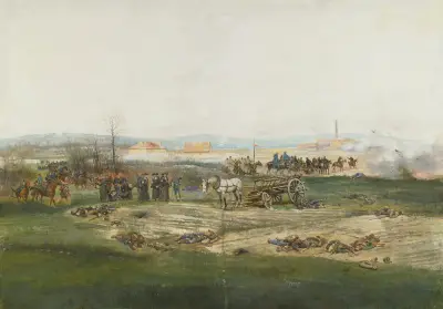 La Battaille De Champigny av Jean-Baptiste Édouard Detaille