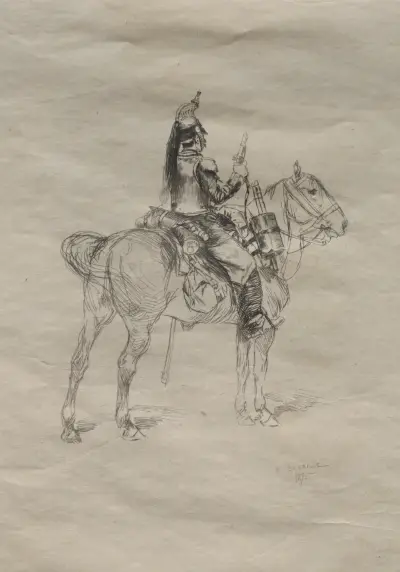 The Cavalryman av Jean-Baptiste Édouard Detaille