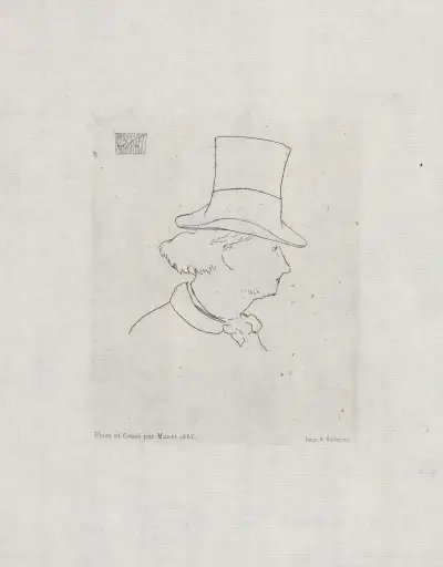 Baudelaire with hat av Édouard Manet