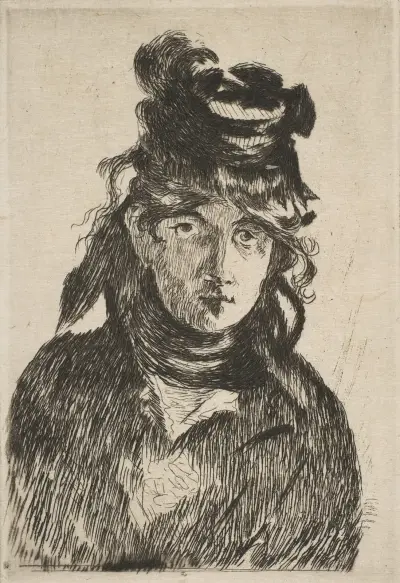 Berthe Morisot, 1872 – nr 3 av Édouard Manet