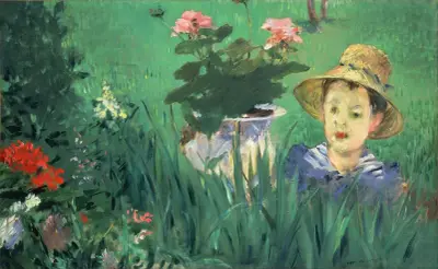 Junge in Blumen (Jacques Hoschedé) von Édouard Manet