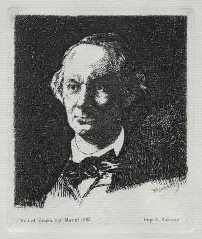 Charles Baudelaire, 1869 av Édouard Manet