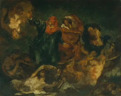 Copy after Delacroix’s ‘Bark of Dante’ av Édouard Manet