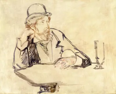 George Moore (1852–1933) w kawiarni, Édouard Manet