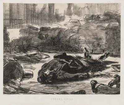 Guerre civile av Édouard Manet