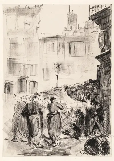 Barykada – scena z Komuny Paryskiej, Édouard Manet