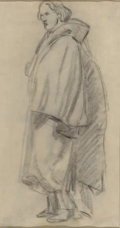 Man Wearing a Cloak (verso), 1852 – nr 1 av Édouard Manet
