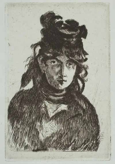 Portret Berthe Morisot, 1872 – Nr. 3, Édouard Manet