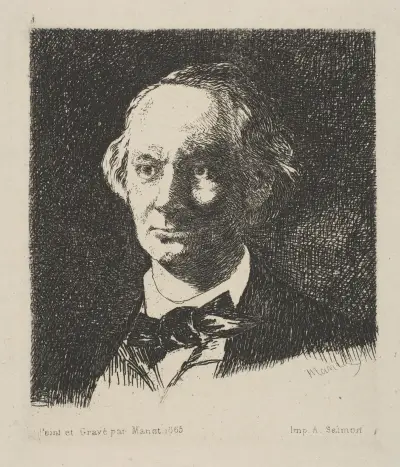 Portrait of Charles Baudelaire av Édouard Manet
