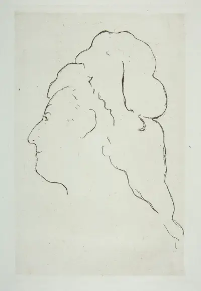 Profile of Eva Gonzales turned to the left av Édouard Manet