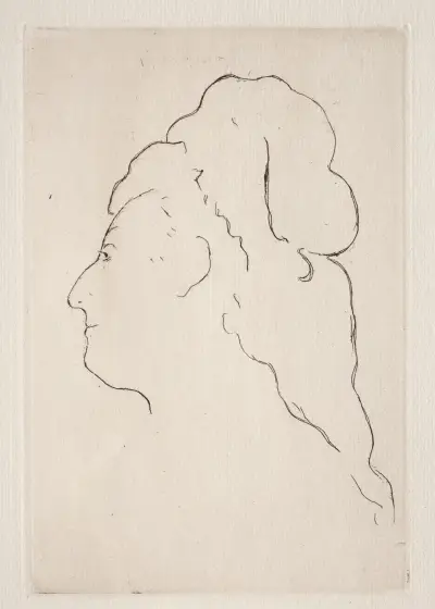Profile of Eva Gonzalès turned to the left av Édouard Manet