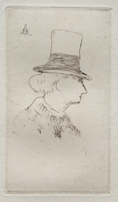 Profile Portrait of Charles Baudelaire av Édouard Manet