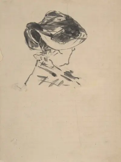 Suzanne Manet at Bellevue av Édouard Manet