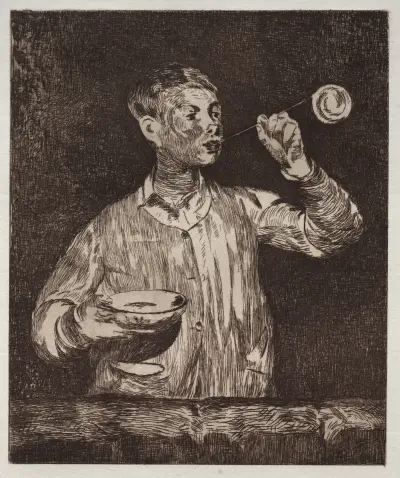 The Boy with soap bubbles av Édouard Manet