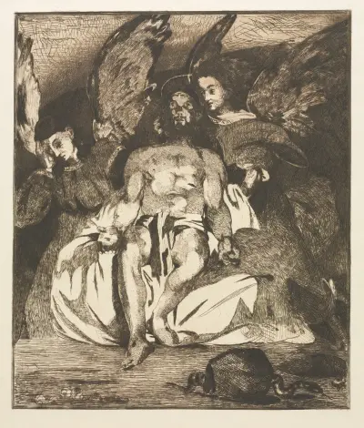 The Dead Christ with Angels, 1866 av Édouard Manet