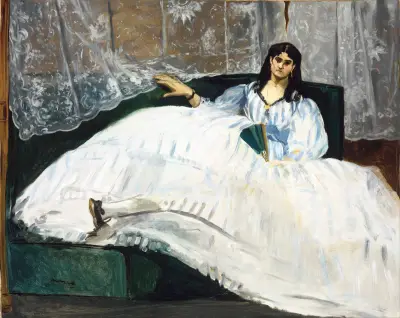 Woman With A Fan av Édouard Manet