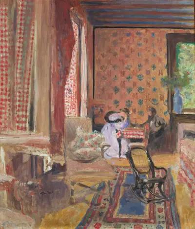 At the Board Game av Édouard Vuillard