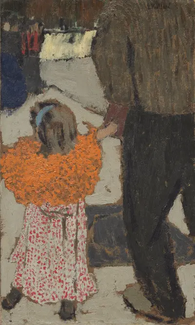 Child Wearing a Red Scarf av Édouard Vuillard