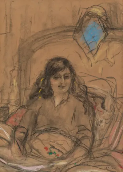 Étude pour La comtesse Anna de Noailles av Édouard Vuillard