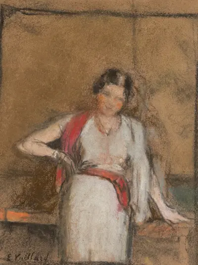 Étude pour le portrait de Madame Freyssinet av Édouard Vuillard