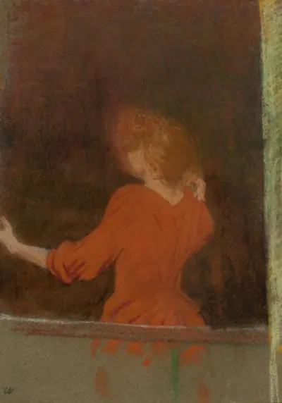 Femme en rouge av Édouard Vuillard